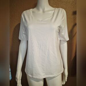 Talbots Petites Classic White Blouse. Size M